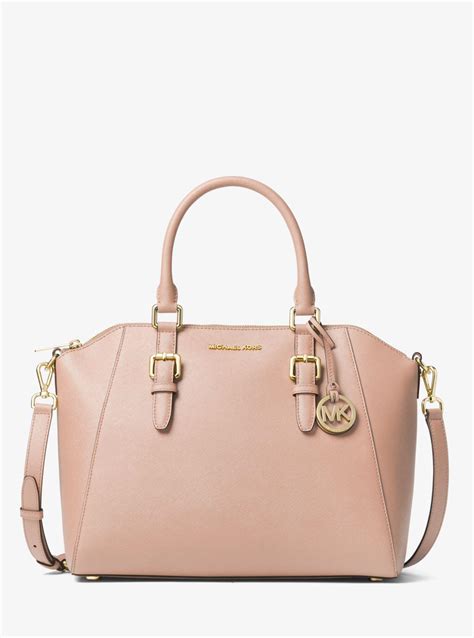 michael kors ciara large tz tote|Ciara Large Saffiano Leather Satchel .